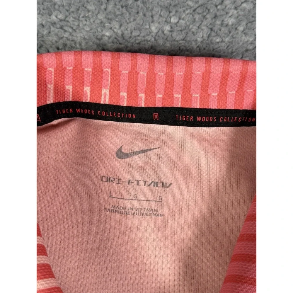 Nike Dri-Fit ADV Tiger Woods Mens Large Pink The Woods Jupiter Polo Shirt DN2237